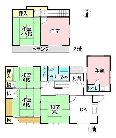 各務原市つつじが丘6丁目の間取り