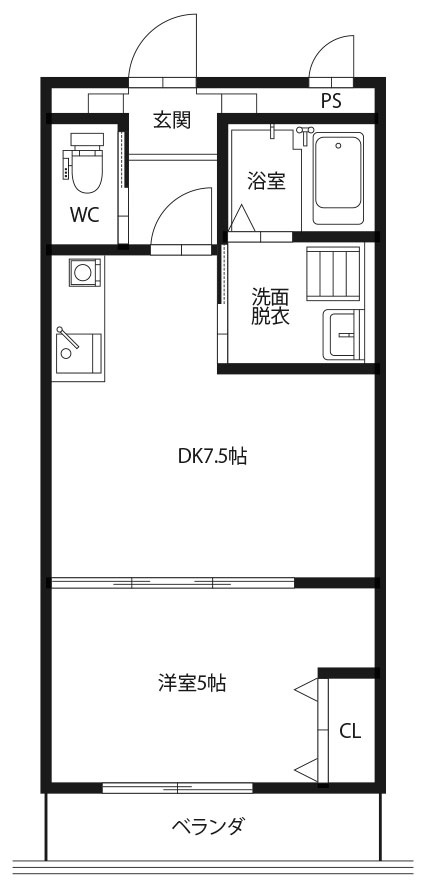 ピース リベルタ kita sako（C棟）の間取り|ピース リベルタ kita sako（C棟）