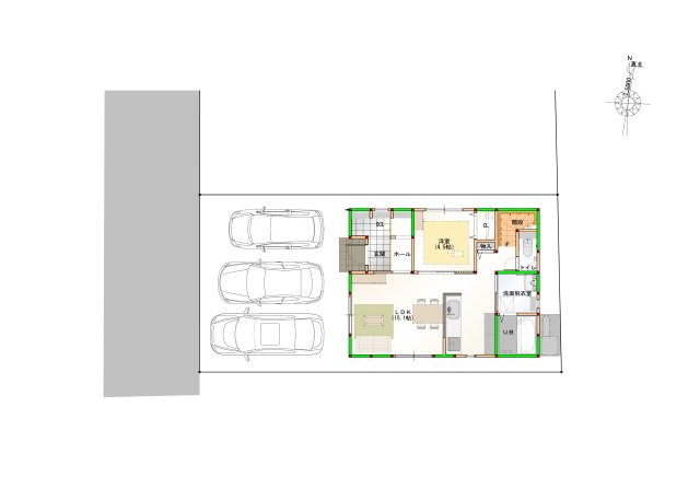 生石町建売③　新築戸建の区画図