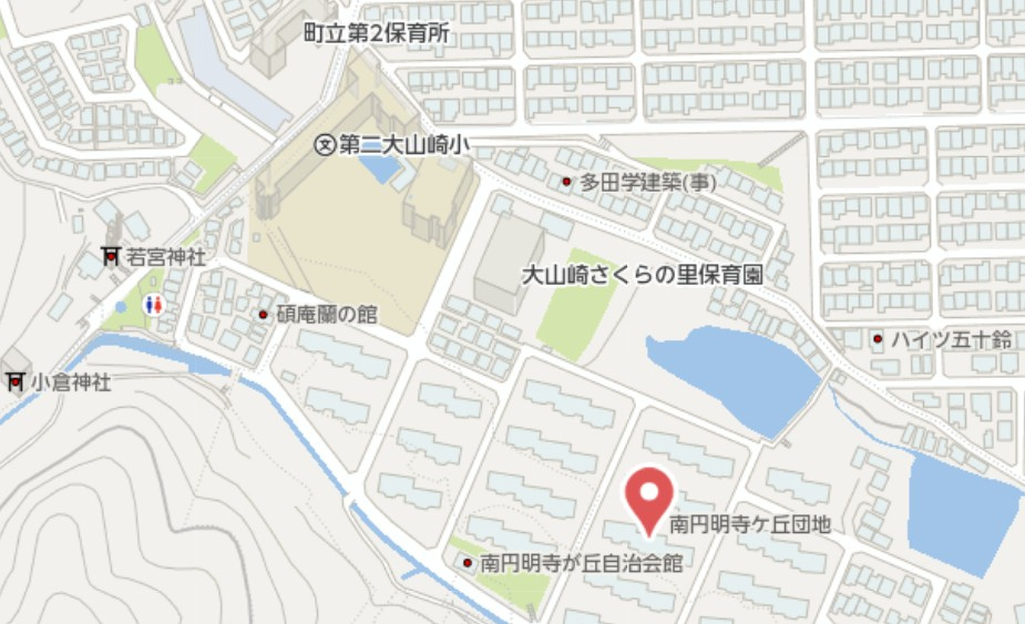 南円明寺ヶ丘団地8棟　3階の地図