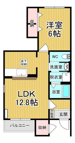 【間取り】 | アニメート・ヴィラB | カップルさんにオススメのお部屋です♪