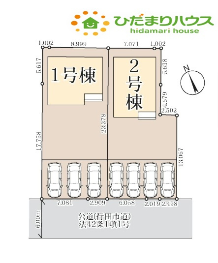 行田市棚田町　新築一戸建て　リーブルガーデン　02の区画図