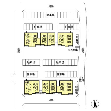 ゼピュロス学園の森 Mの区画図