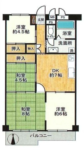 【間取り】 | 今福西コーポ