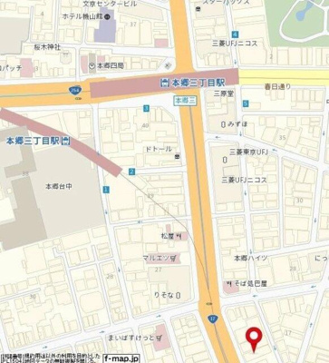 【地図】 | スカイコート本郷東大前第３ |  