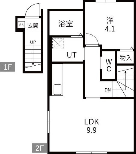LeveL vijf B(ルベルファイフB)の間取り