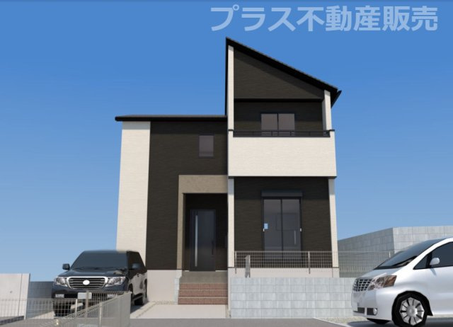 【外観】 | 福岡市城南区田島3丁目2期　1号棟（全4棟）【仲介手数料無料・0円】 | 完成イメージの外観パースです。