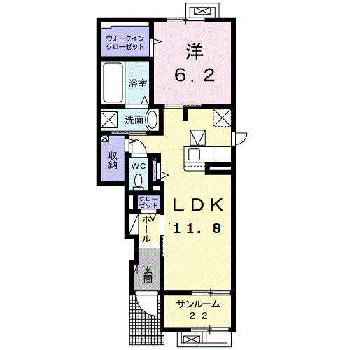 メイプル　Ⅰの間取り