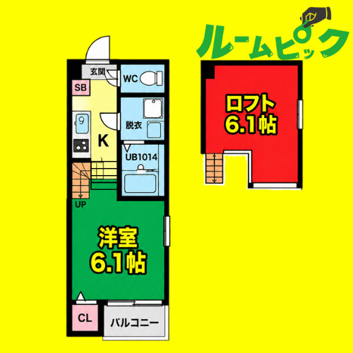 ステラート新瑞橋　名古屋市賃貸　仲介手数料無料の間取り