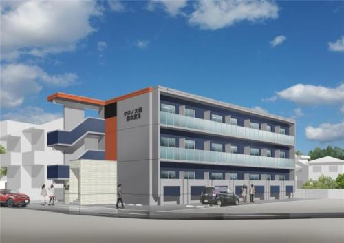 熊本市中央区黒髪５丁目の賃貸マンションの外観パース