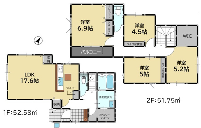 【間取り】 | 福岡市城南区田島3丁目2期　2号棟（全4棟）【仲介手数料無料・0円】 | 平日、土日祝日もお好きな日時にご見学可能です。お気軽にお問合せ下さい。