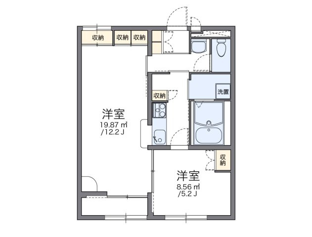 レオパレス岸和田５の間取り