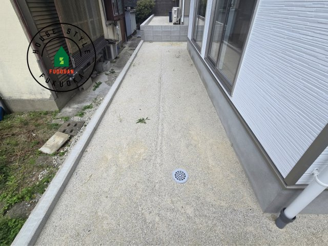 古賀市中央3丁目第8-2棟（2号棟）の庭|お庭で自由な時間を過ごせます。