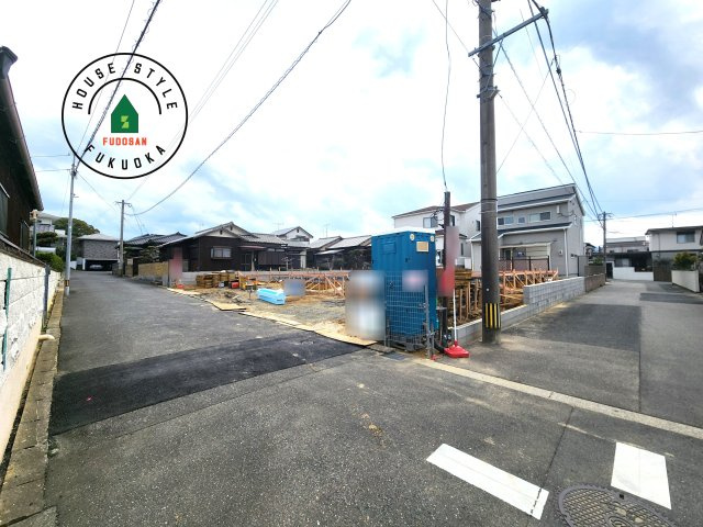 古賀市中央3丁目第8-2棟（2号棟）の前面道路含む現地写真|見学の時間などお気軽にお問い合わせ下さい。