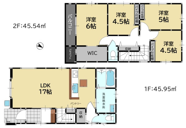 【間取り】 | 福岡市城南区田島3丁目2期　3号棟（全4棟）【仲介手数料無料・0円】 | 平日、土日祝日もお好きな日時にご見学可能です。お気軽にお問合せ下さい。