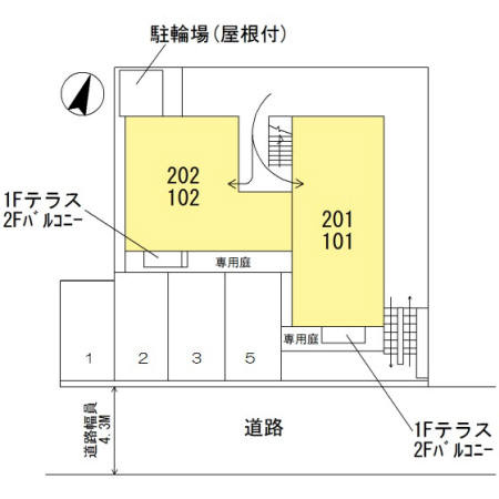 神戸6番館の区画図