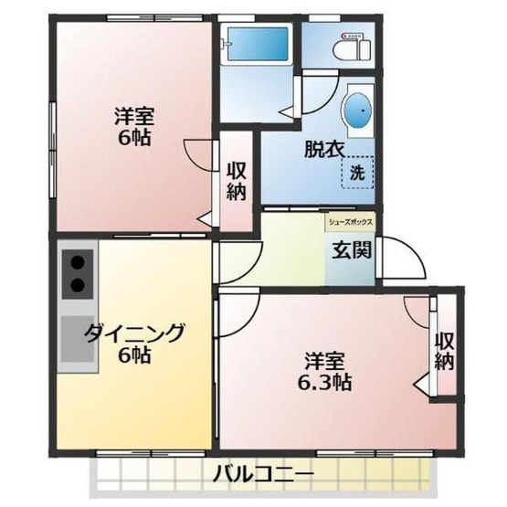 【間取り】 | カトレアハイツA