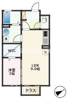 熊本市西区横手４丁目のアパートの間取り