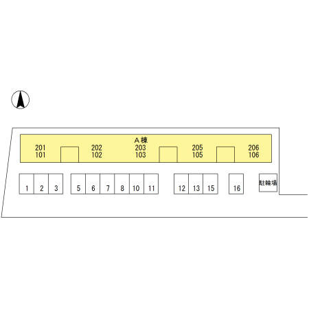 ソシアドミール A棟の区画図