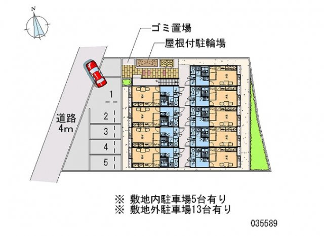 レオパレスアンソレイエの駐車場