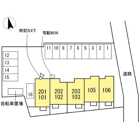 カーサ・デ・フィオーレの区画図