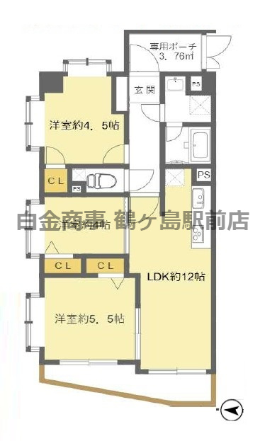 ライオンズガーデン若葉の間取り