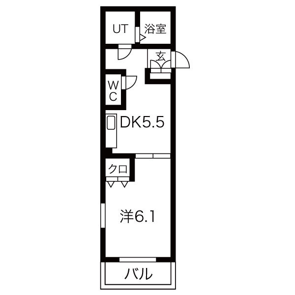 La Verite ノムラⅡ　名古屋市賃貸　仲介手数料無料の間取り