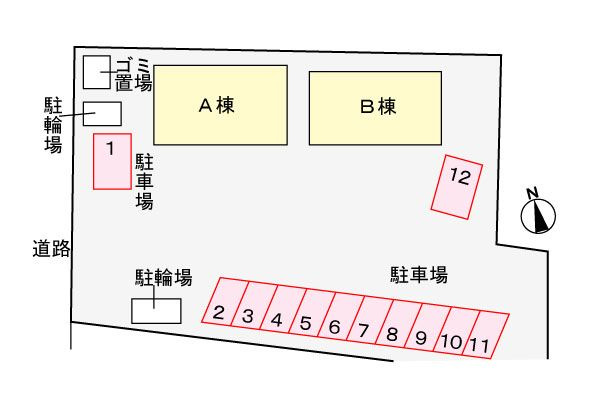 エレガントヒルⅡＢの駐車場