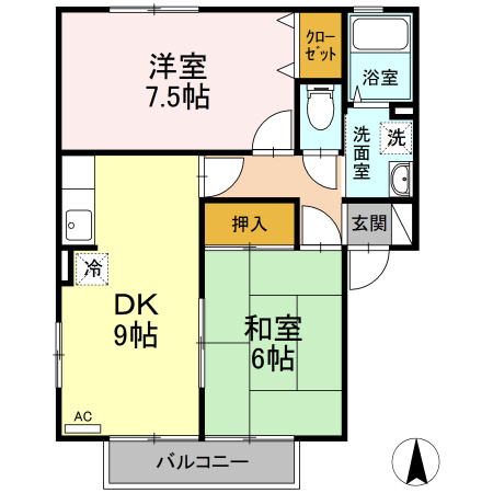 エピナール B棟の間取り