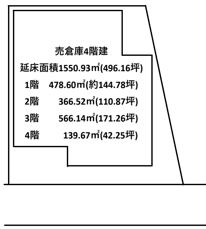 寝屋川市仁和寺本町4丁目貸倉庫99万円の区画図