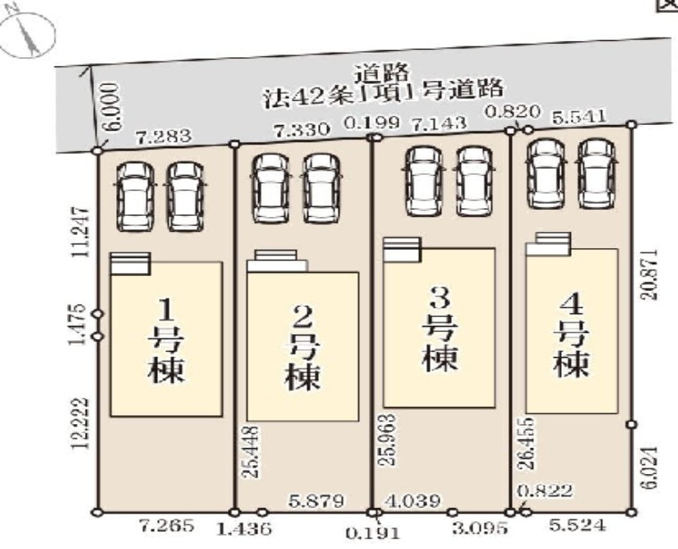 下野市小金井5丁目　新築戸建5-3の区画図