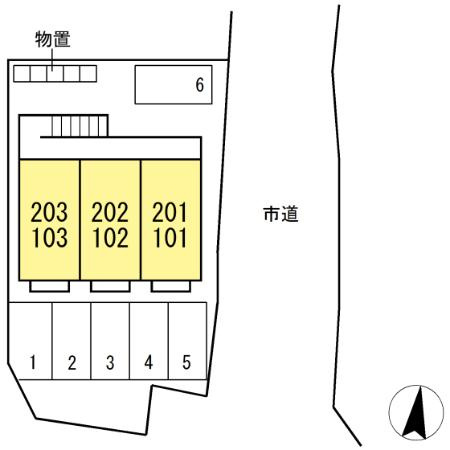 都南ハイツの区画図