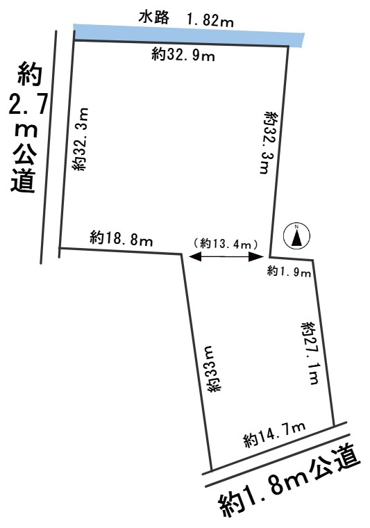 ６６４２４　岐阜市領下土地の区画図