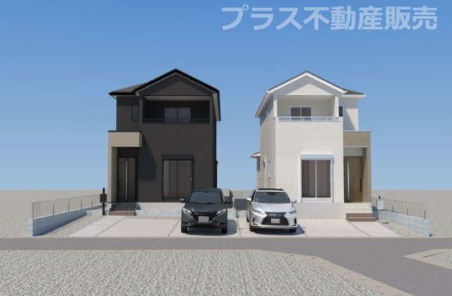 【外観】 | 福岡市南区鶴田1丁目1期　5号棟（全2棟）【仲介手数料無料・0円】 | 完成イメージの外観パースです。