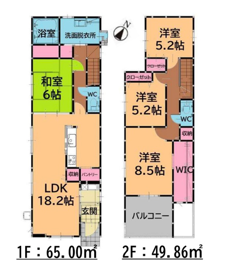 【間取り】 | 福岡市南区鶴田1丁目1期　5号棟（全2棟）【仲介手数料無料・0円】 | 平日、土日祝日もお好きな日時にご見学可能です。お気軽にお問合せ下さい。