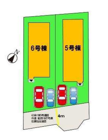 【区画図】 | 福岡市南区鶴田1丁目1期　5号棟（全2棟）【仲介手数料無料・0円】 | 区画図です。5号棟