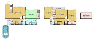 【間取り】 | 稲毛区作草部町　中古戸建