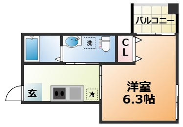 フロンフィール大道通の間取り