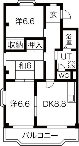 カーサ東田面の間取り