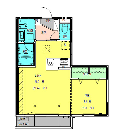 J.Y　HILLS　の間取り