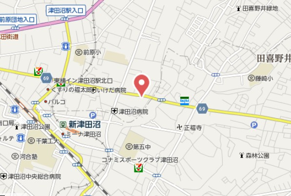 レオパレスシャローム津田沼の地図