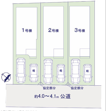 福岡市西区横浜5期　3号棟の区画図