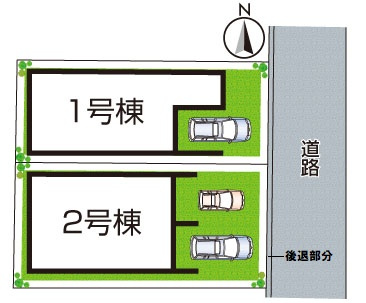 伊丹市東有岡　第2期　新築一戸建ての区画図|全2区画