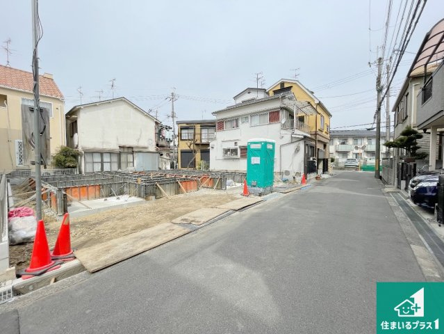 伊丹市東有岡　第2期　新築一戸建ての前面道路含む現地写真|周辺は落ち着いた街並みの住宅地！子育てがしやすい住環境です！まだ未完成ですが、現地でしかわからない事もございます。是非一度ご覧ください。