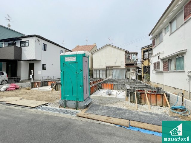 伊丹市東有岡　第2期　新築一戸建ての外観|現在の進捗状況です！順調に作業進行中、完成が待ち遠しいです！詳細の間取り等、お気軽にお問い合わせください！