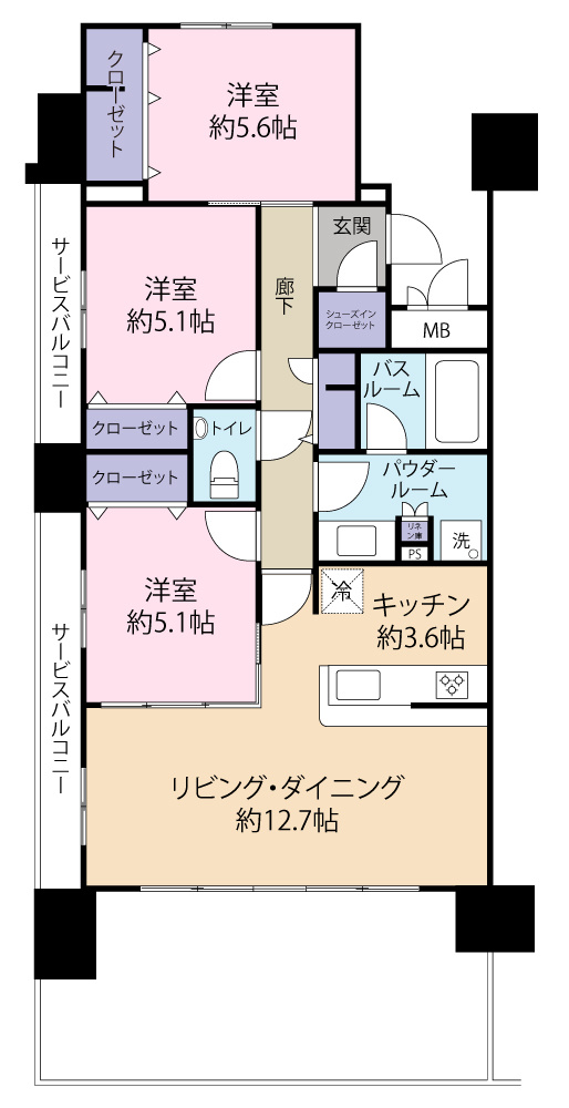 ジ・オーシャンテラス豊崎シーサイドテラスの玄関