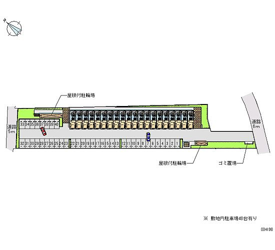 レオパレス旭２の区画図