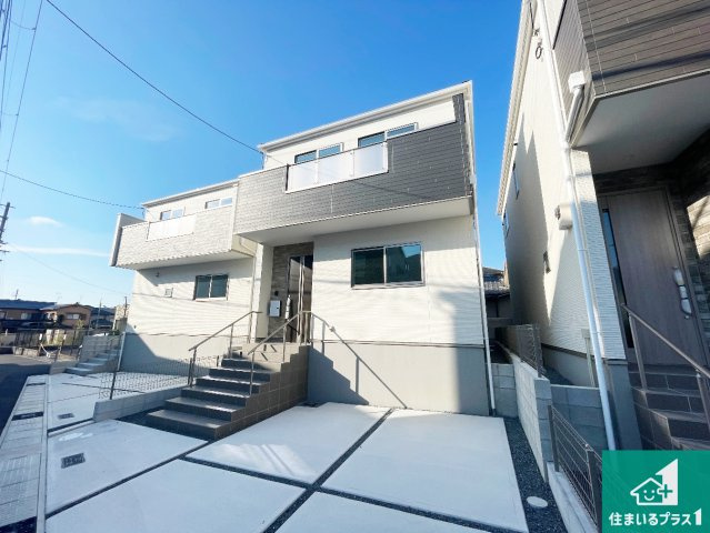 宇治市大久保町上ノ山　第1期　新築一戸建ての外観|周辺は落ち着いた街並みの住宅地！子育てがしやすい住環境です！まだ未完成ですが、現地でしかわからない事もございます。是非一度ご覧ください。