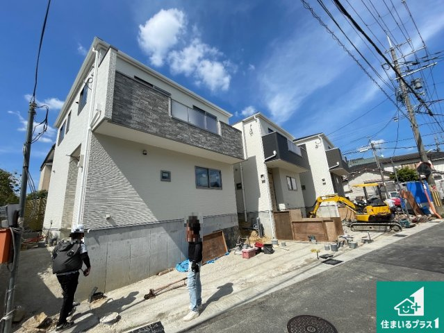 宇治市大久保町上ノ山　第1期　新築一戸建ての外観|周辺は落ち着いた街並みの住宅地！子育てがしやすい住環境です！まだ未完成ですが、現地でしかわからない事もございます。是非一度ご覧ください。