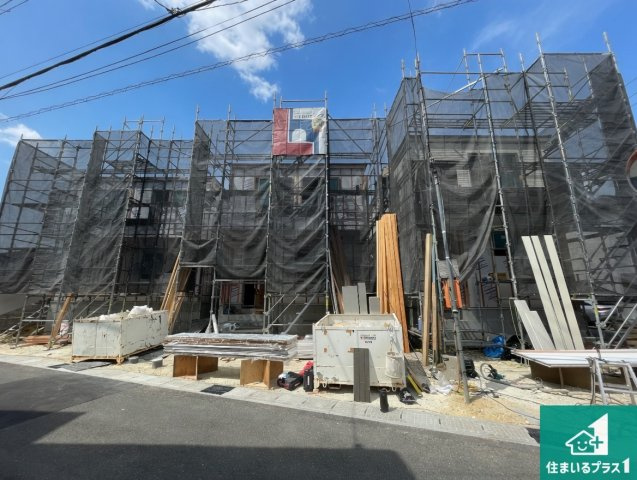 宇治市大久保町上ノ山　第1期　新築一戸建ての外観|周辺は落ち着いた街並みの住宅地！子育てがしやすい住環境です！まだ未完成ですが、現地でしかわからない事もございます。是非一度ご覧ください。全3区画